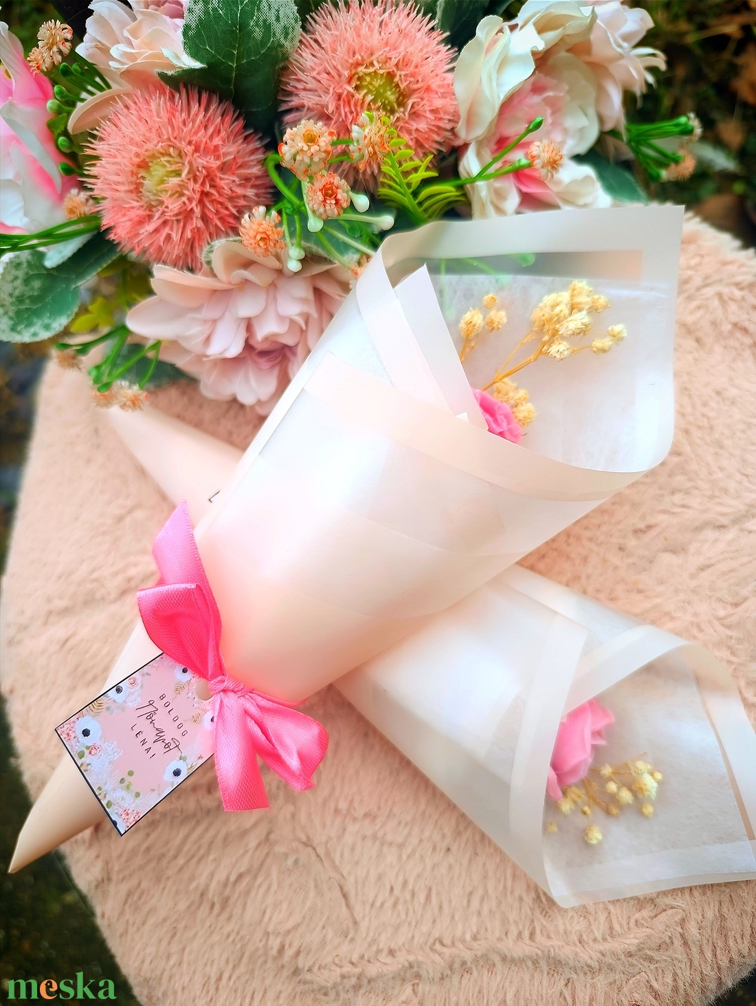 Nőnapi ajándék szójaviasz csokor 3darabos - otthon & életmód - gyertya, illat, aroma - illatviasz - Meska.hu