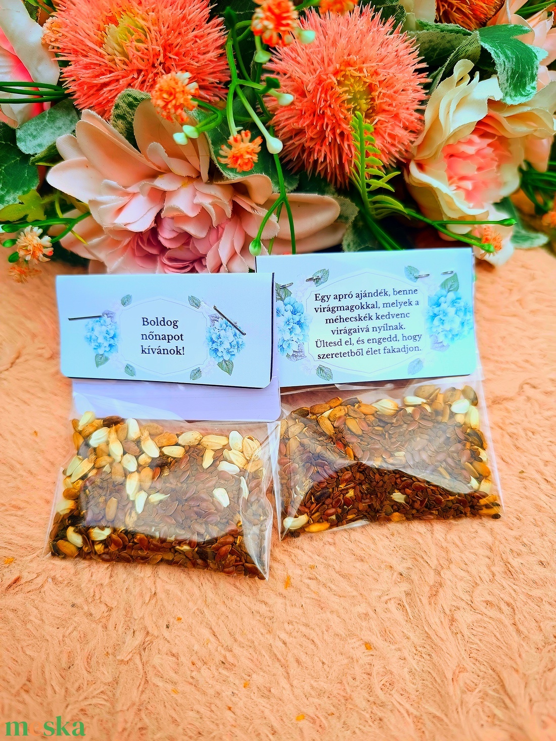 Ajándék Nőnapra virágmag keverék  - otthon & életmód - virágdekoráció - virágok - szálas virág - Meska.hu