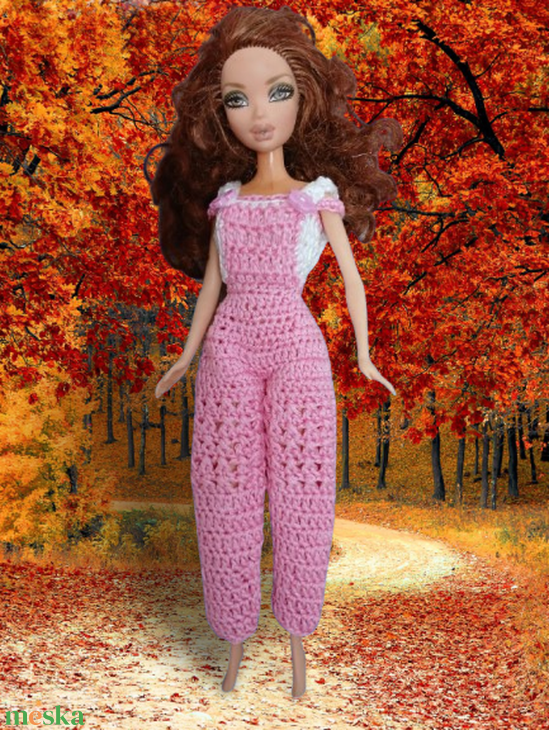 Horgolt rózsaszín kertésznadrág toppal Barbie babára (100). Új. - játék & sport - baba & babaház - barbie ruhák - Meska.hu Horgolt rózsaszín kertésznadrág toppal Barbie babára (100). Új. - játék & sport - baba & babaház - barbie ruhák - Meska.hu