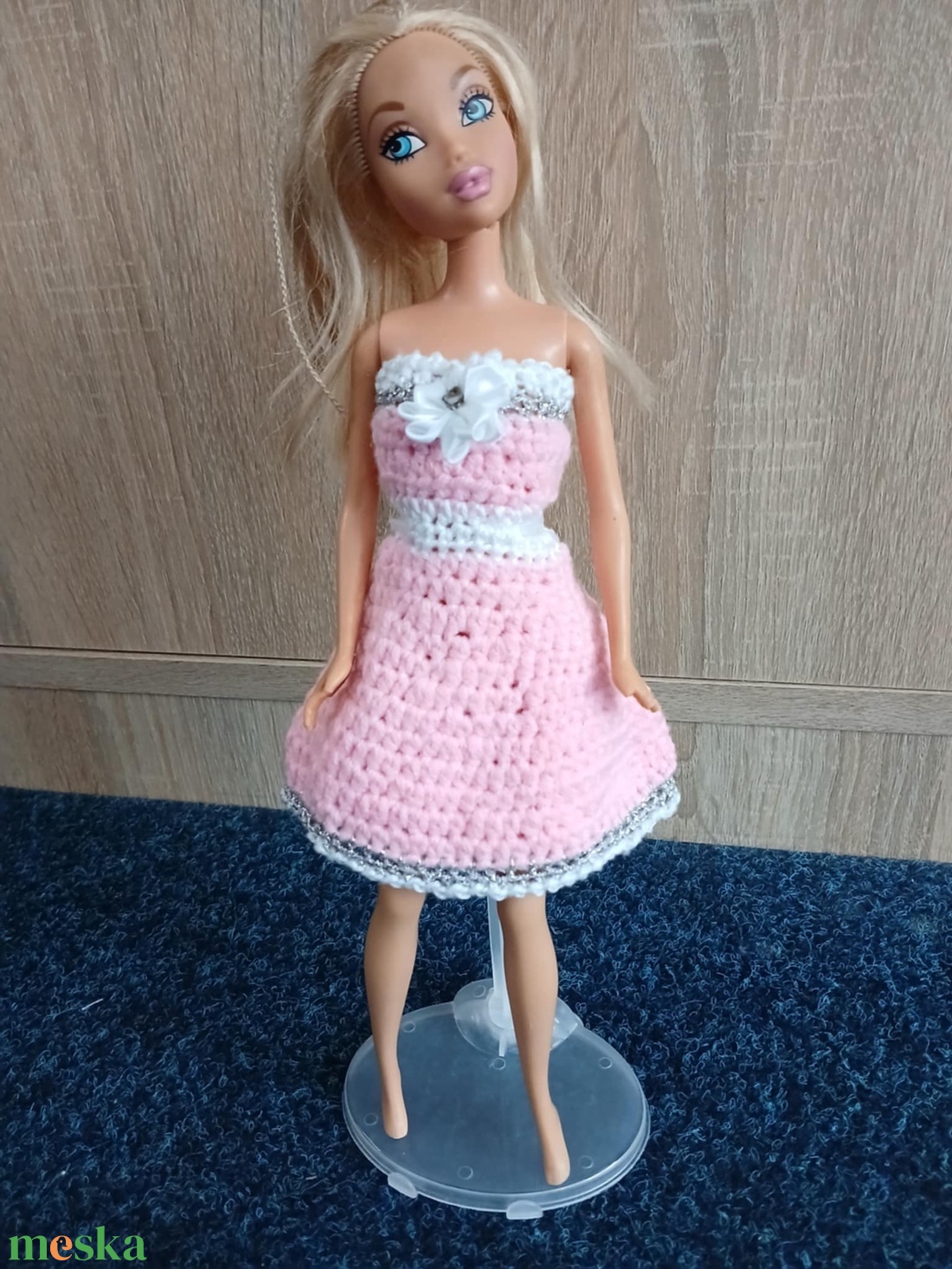 Horgolt ruha Barbie típusú babára. Új. Kézműves termék  - játék & sport - baba & babaház - barbie ruhák - Meska.hu