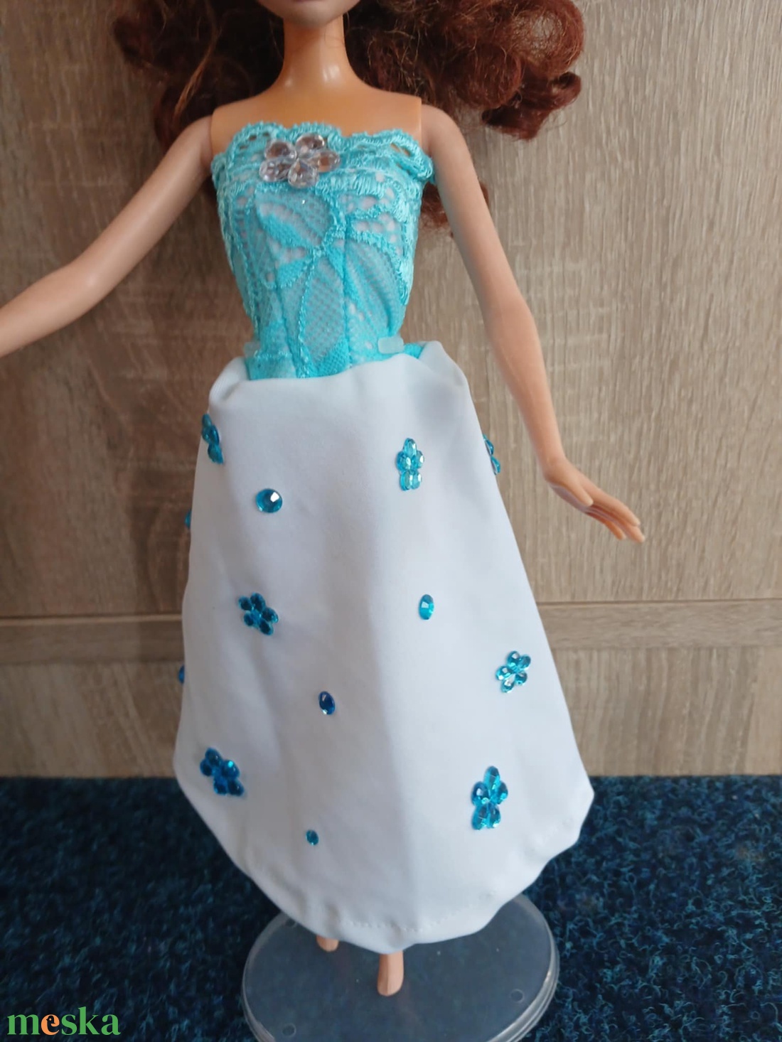 Csodaszép Barbie kék báli ruha.  - játék & sport - baba & babaház - barbie ruhák - Meska.hu