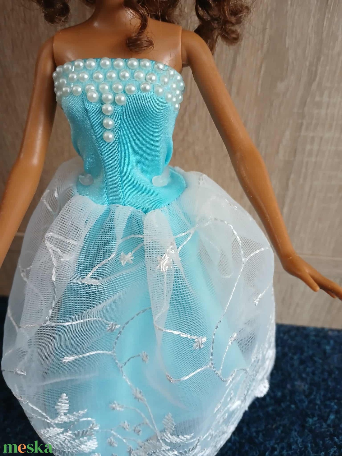 Barbie fehér világoskék csipkés báli ruha. - játék & sport - baba & babaház - barbie ruhák - Meska.hu Barbie fehér világoskék csipkés báli ruha. - játék & sport - baba & babaház - barbie ruhák - Meska.hu
