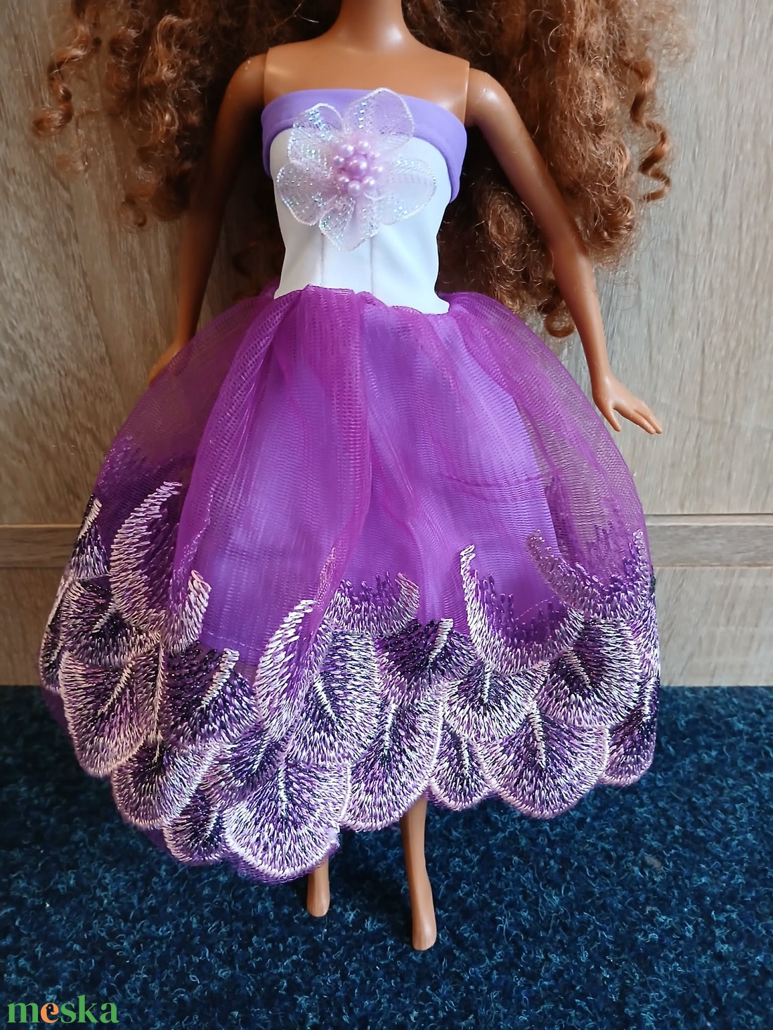 Lila báli ruha Barbie babára. ÚJ.  - játék & sport - baba & babaház - babaruha, babakellék - Meska.hu