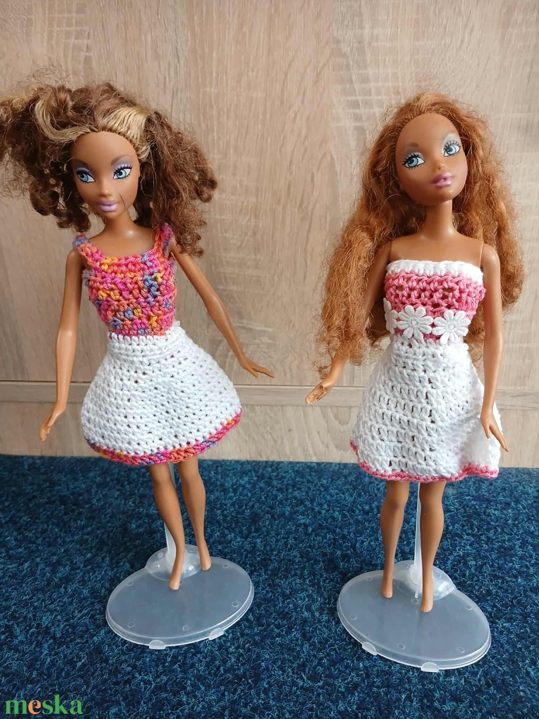 Horgolt Barbie ruhák. 2 db egy csomagban.  - játék & sport - baba & babaház - barbie ruhák - Meska.hu