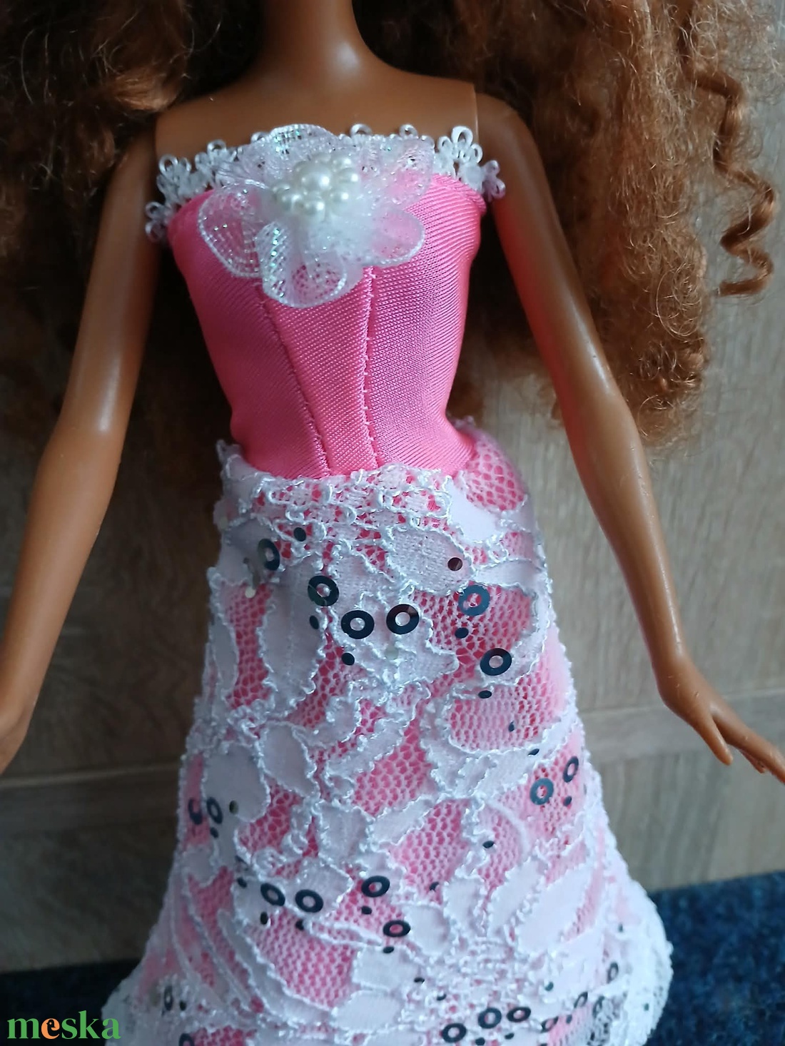 Csodaszép Barbie csipkés báli ruha.  - játék & sport - baba & babaház - barbie ruhák - Meska.hu