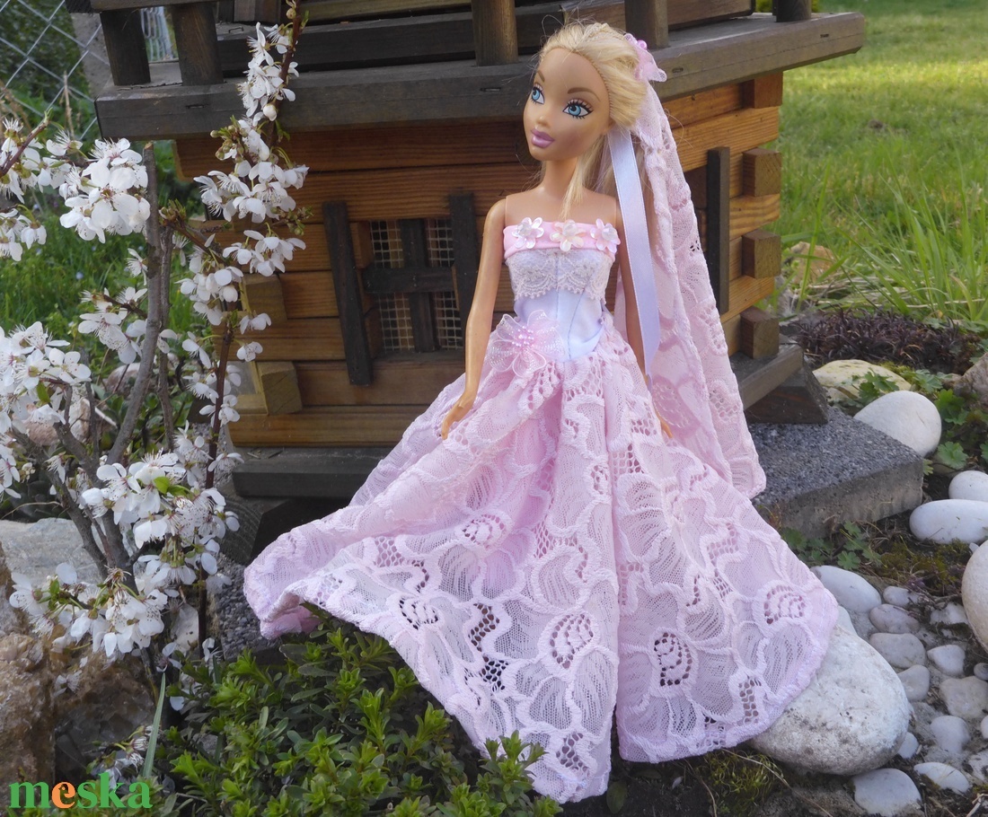 Mennyasszonyi ruha Barbie vagy Barbie típusú babára. Új. - játék & sport - baba & babaház - barbie ruhák - Meska.hu