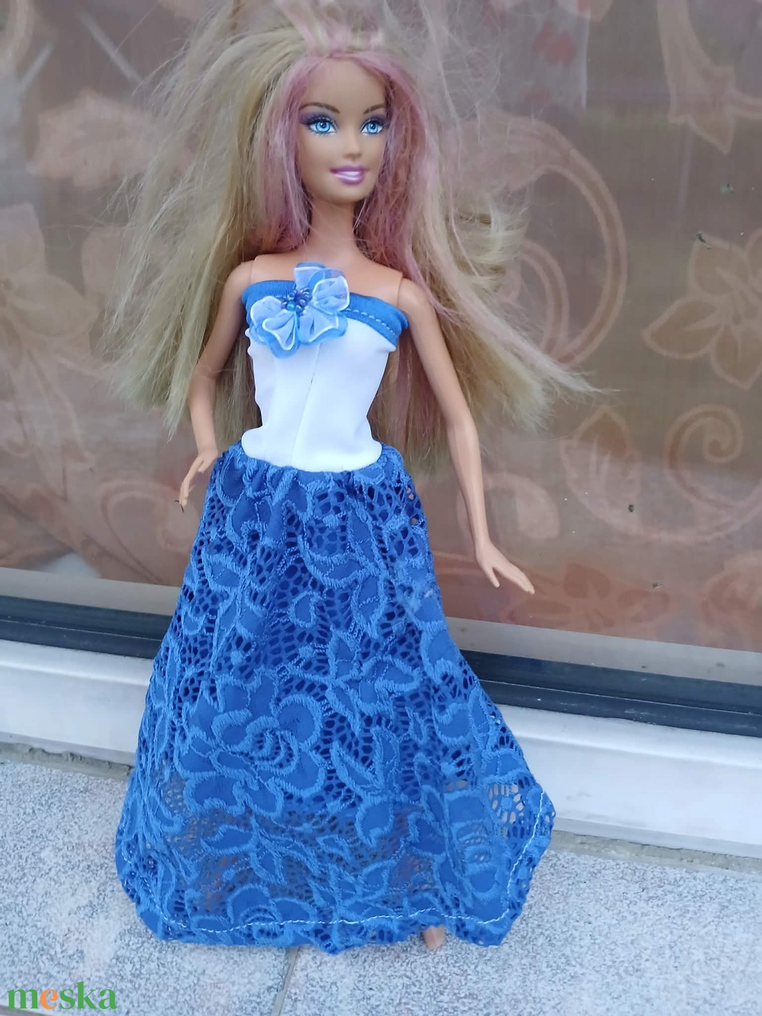 Csodaszép kék báli ruha Barbie babára. Egyedi. - játék & sport - baba & babaház - barbie ruhák - Meska.hu