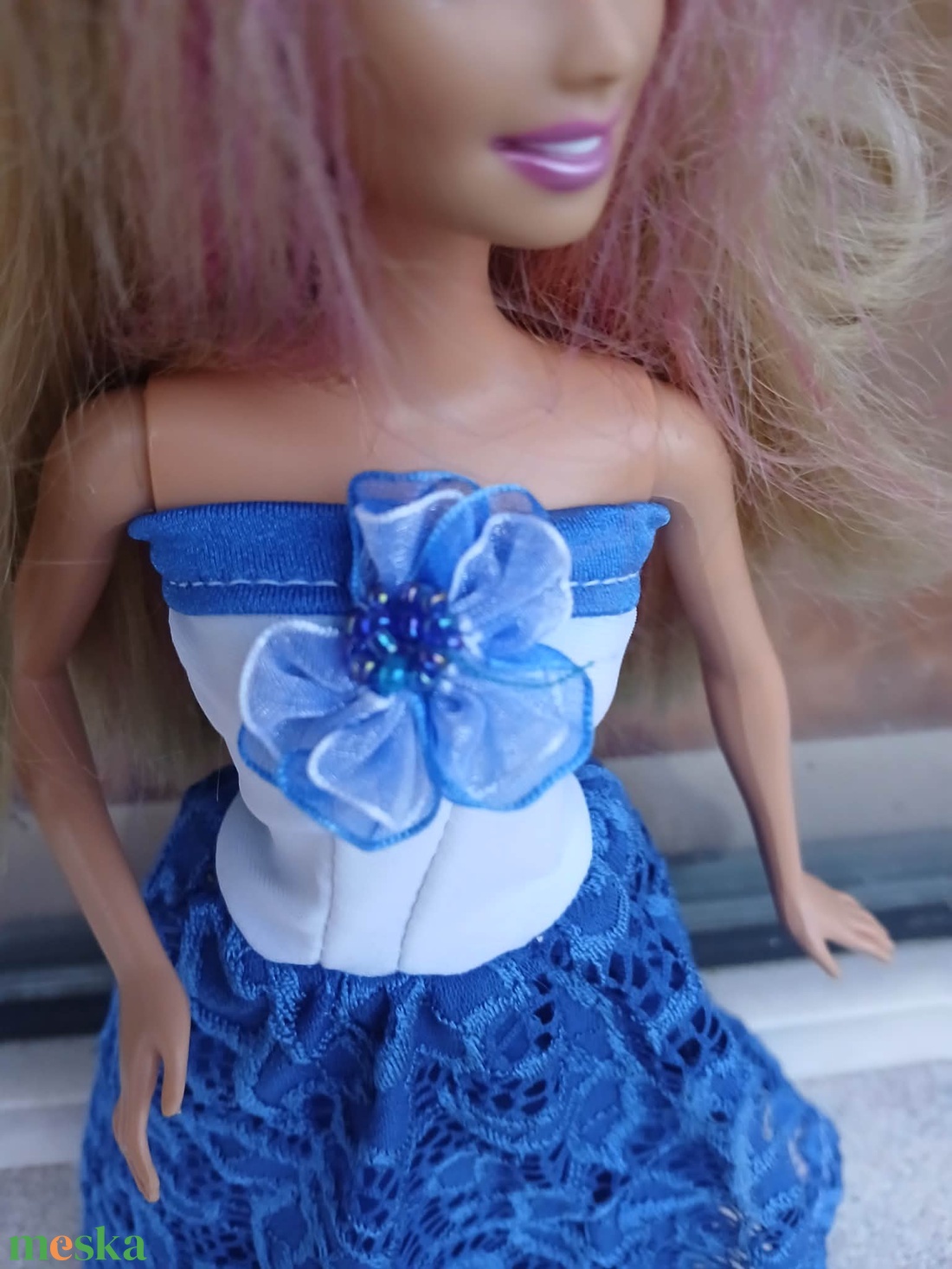 Csodaszép kék báli ruha Barbie babára. Egyedi. - játék & sport - baba & babaház - barbie ruhák - Meska.hu