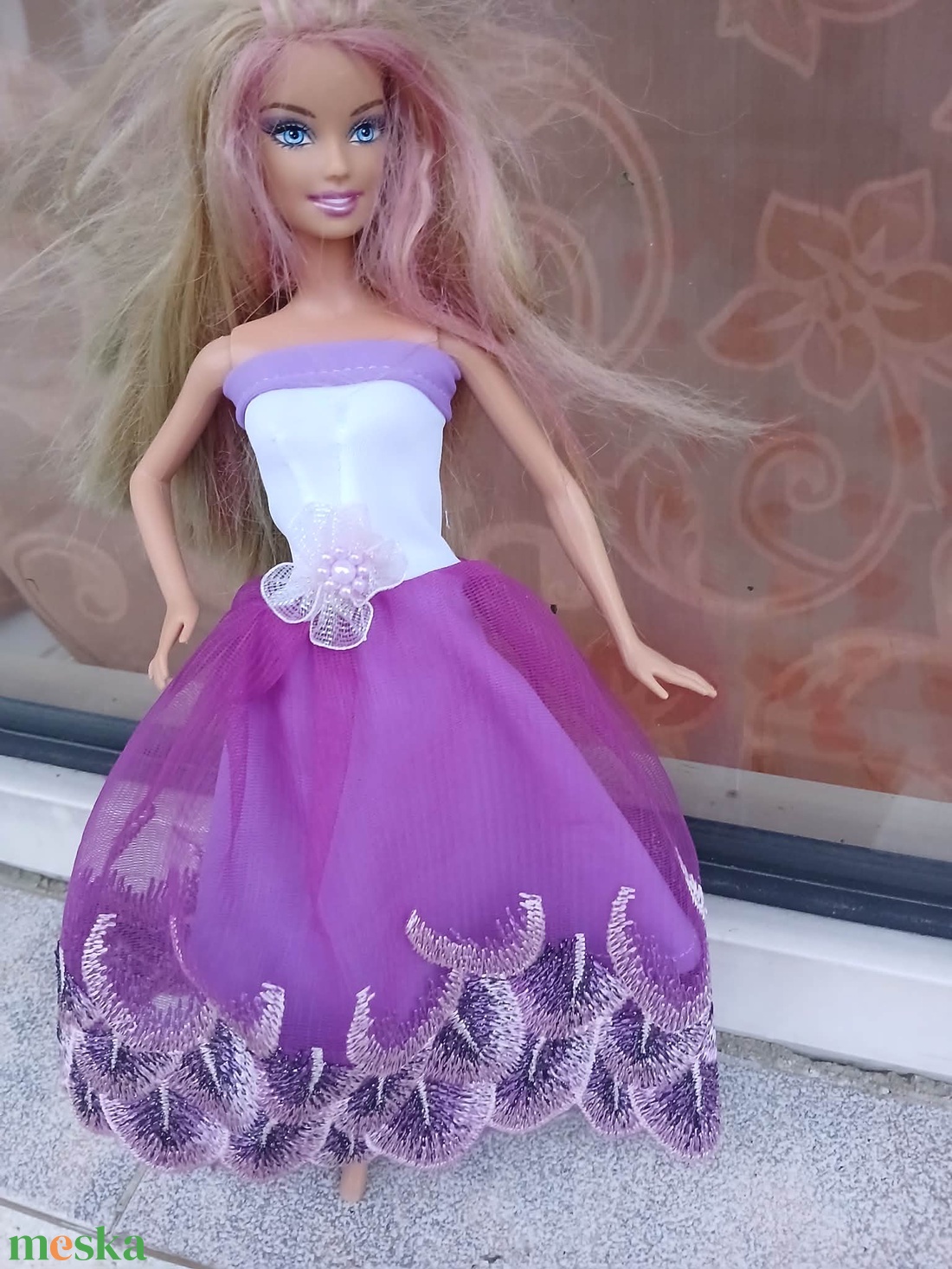 Csodaszép lila báli ruha Barbie babára. Egyedi. - játék & sport - baba & babaház - barbie ruhák - Meska.hu