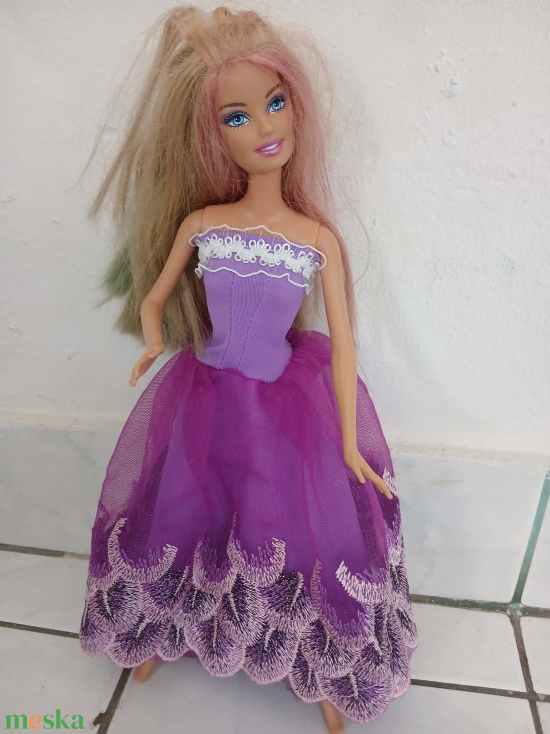 Csodaszép lila báli ruha Barbie babára. Egyedi. - játék & sport - baba & babaház - barbie ruhák - Meska.hu