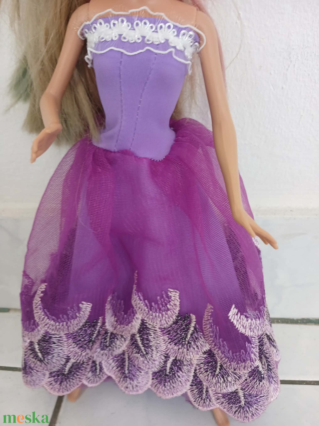 Csodaszép lila báli ruha Barbie babára. Egyedi. - játék & sport - baba & babaház - barbie ruhák - Meska.hu