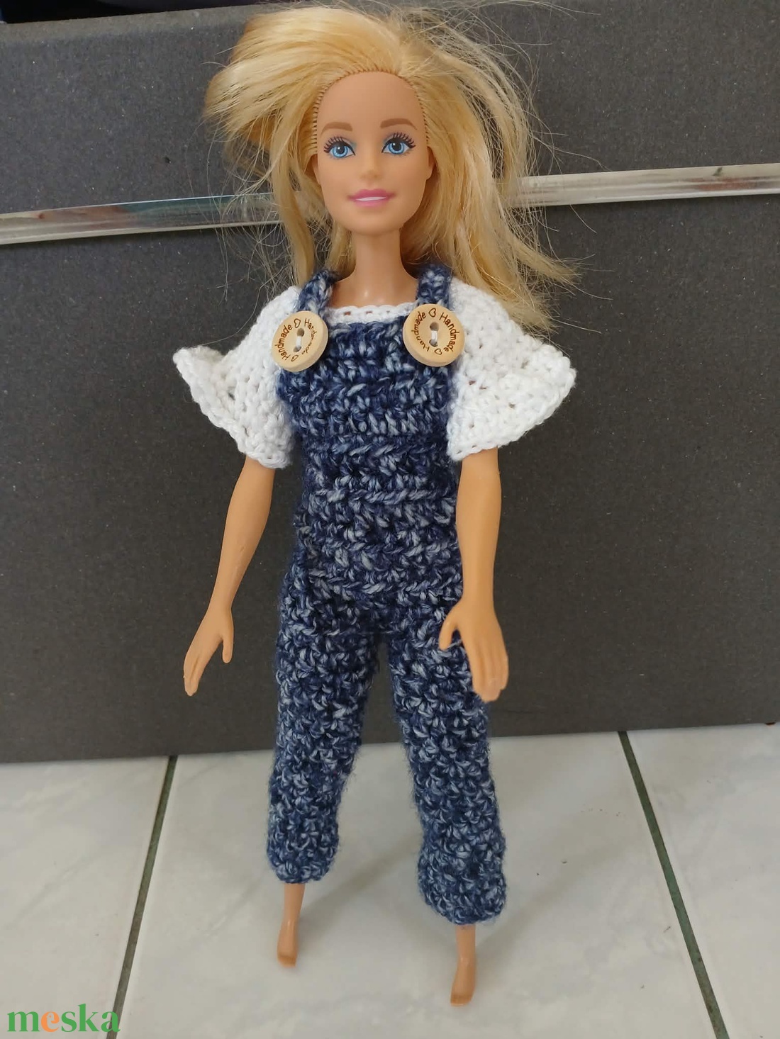 Horgolt kertésznadrág Barbie babára  Új. Kézzel készült. 2200/db. - játék & sport - baba & babaház - barbie ruhák - Meska.hu