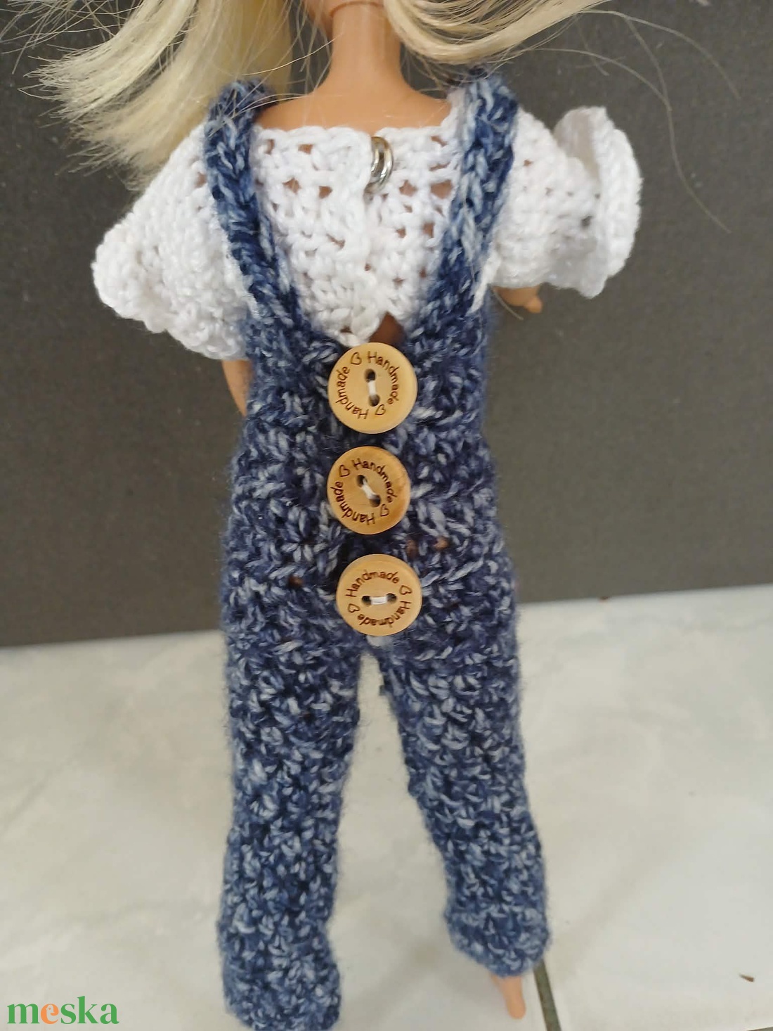 Horgolt kertésznadrág Barbie babára  Új. Kézzel készült. 2200/db. - játék & sport - baba & babaház - barbie ruhák - Meska.hu
