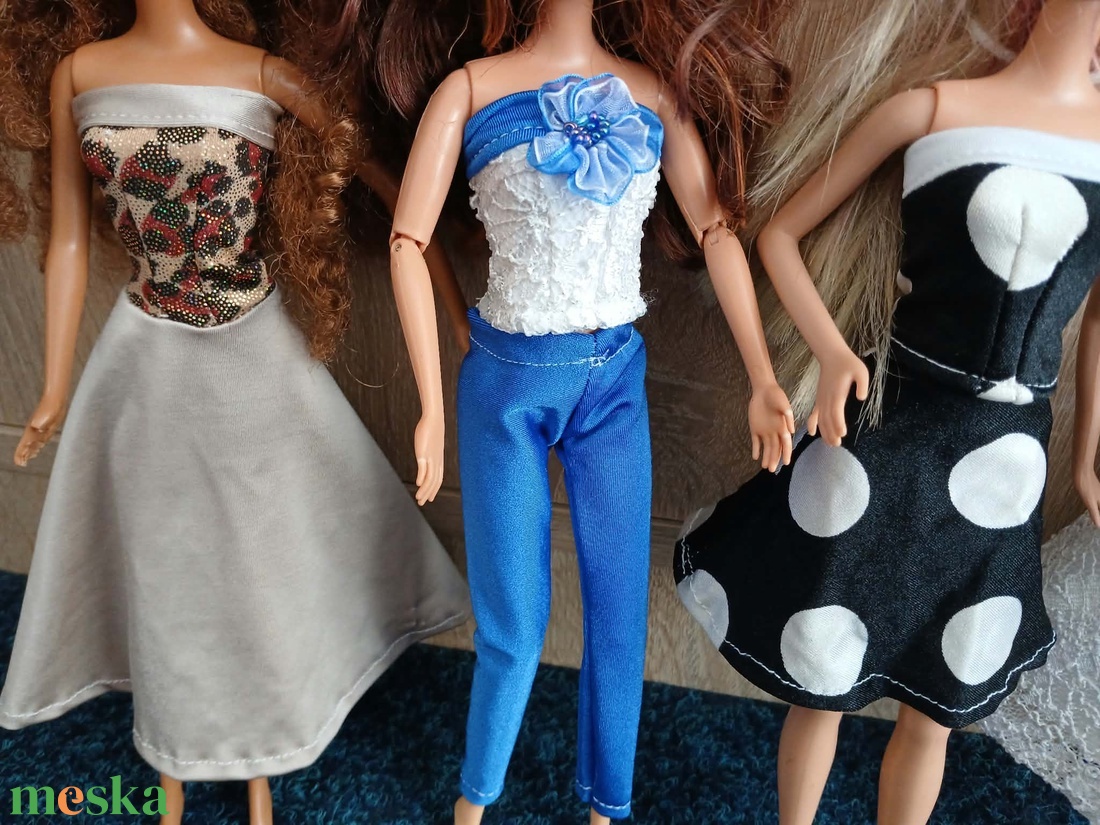 5 darabos kézműves Barbie ruha csomag � Egyedi, kézzel készített babaruha szett (3.) - játék & sport - baba & babaház - barbie ruhák - Meska.hu
