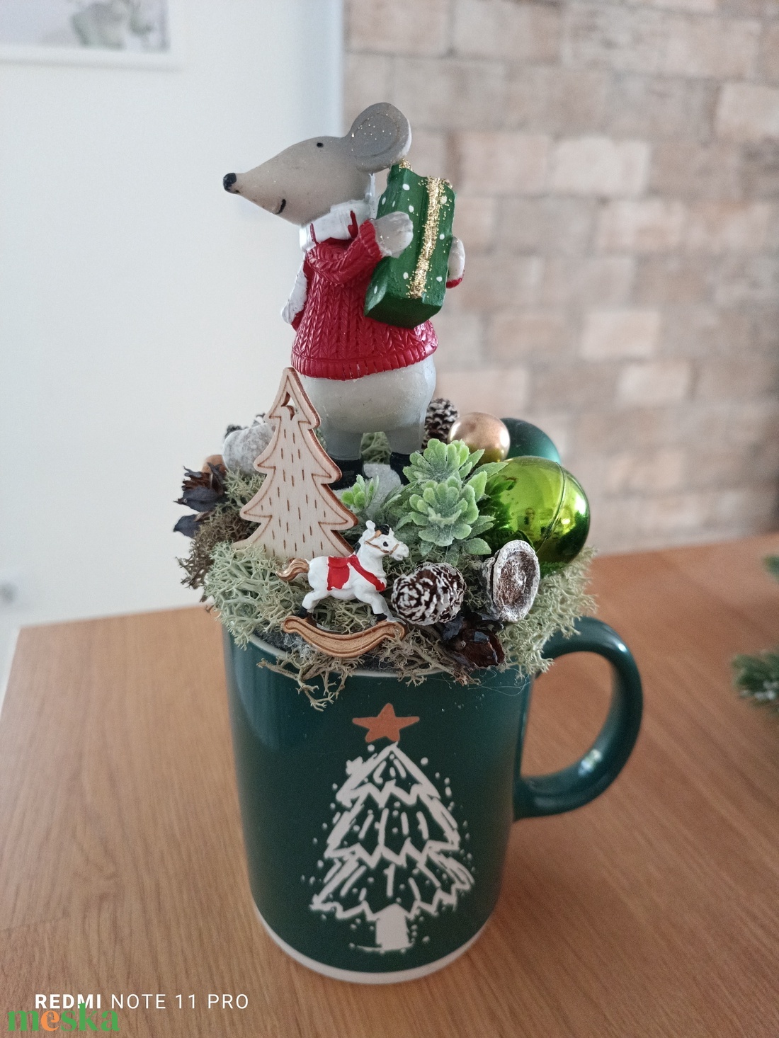 Karácsonyi bögre díszek  - karácsony - karácsonyi lakásdekoráció - ünnepi asztaldekoráció - Meska.hu