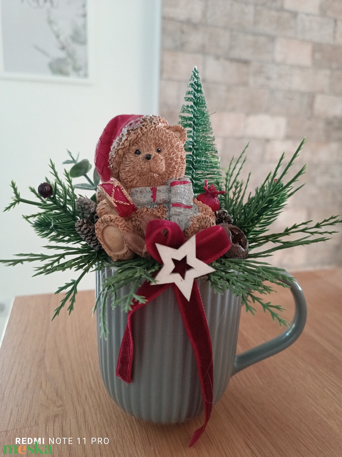 Karácsonyi asztali dísz - karácsony - karácsonyi lakásdekoráció - ünnepi asztaldekoráció - Meska.hu