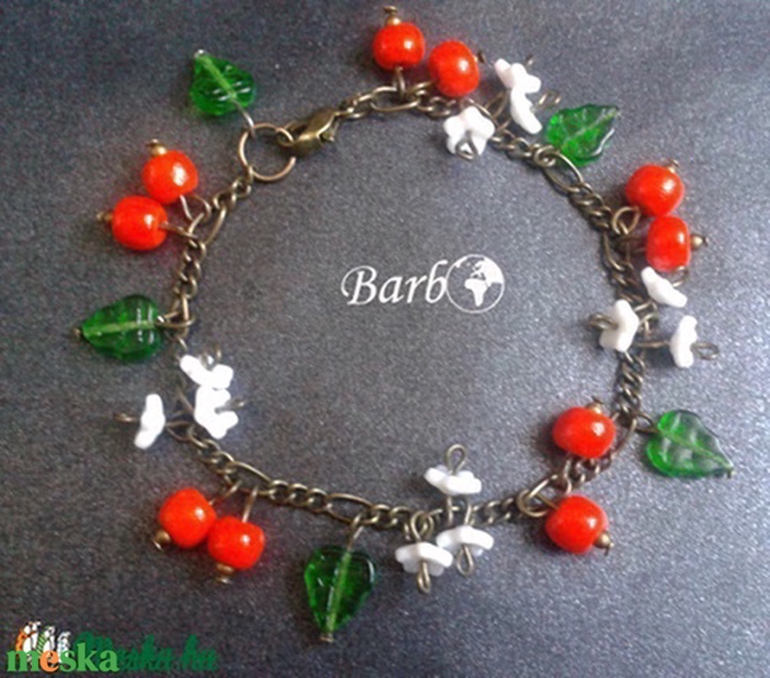 Berkenye - üveggyöngyös karkötő - ékszer - karkötő - charm karkötő - Meska.hu Berkenye - üveggyöngyös karkötő - ékszer - karkötő - charm karkötő - Meska.hu