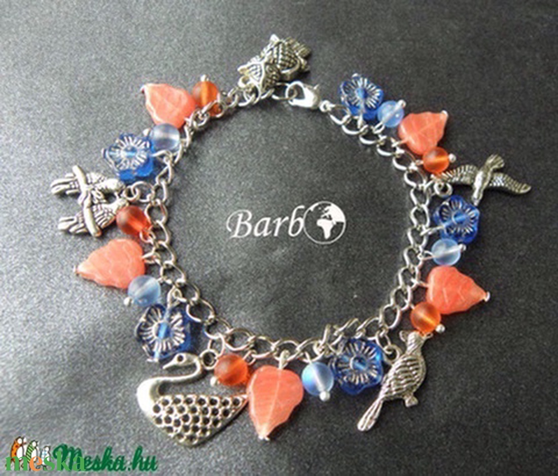 Madarak - karkötő - ékszer - karkötő - charm karkötő - Meska.hu