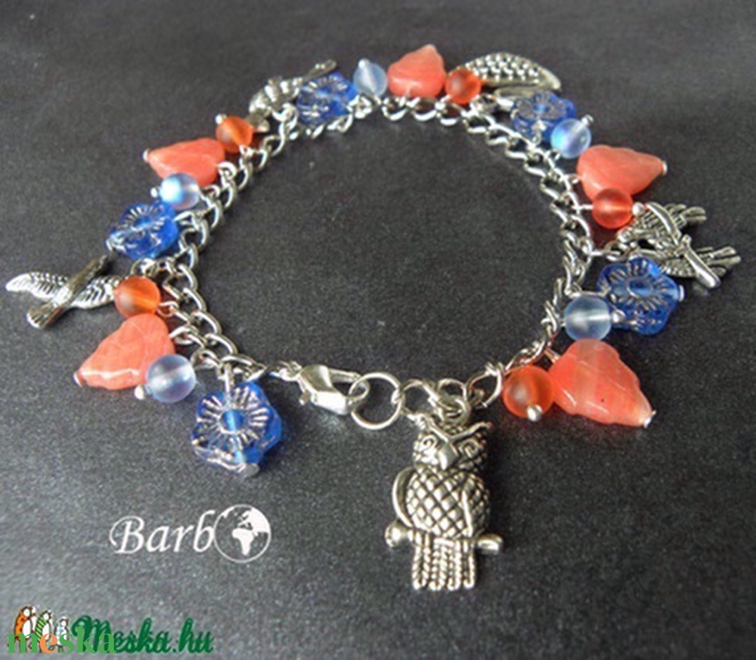 Madarak - karkötő - ékszer - karkötő - charm karkötő - Meska.hu