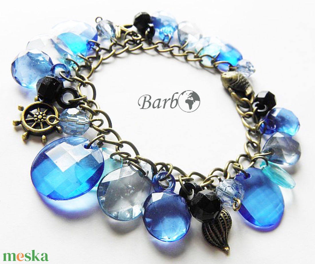 Marine Blue - karkötő - ékszer - karkötő - charm karkötő - Meska.hu Marine Blue - karkötő - ékszer - karkötő - charm karkötő - Meska.hu