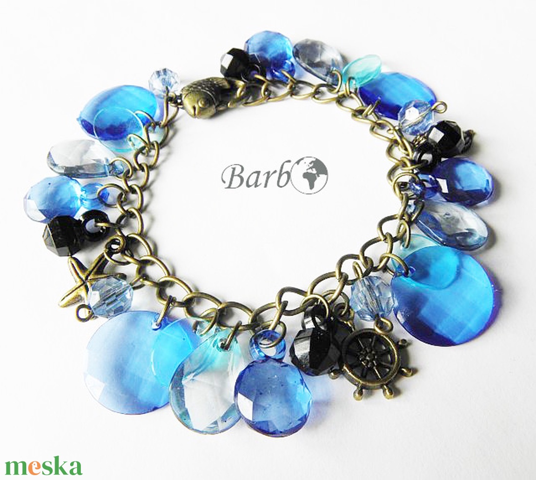 Marine Blue - karkötő - ékszer - karkötő - charm karkötő - Meska.hu Marine Blue - karkötő - ékszer - karkötő - charm karkötő - Meska.hu