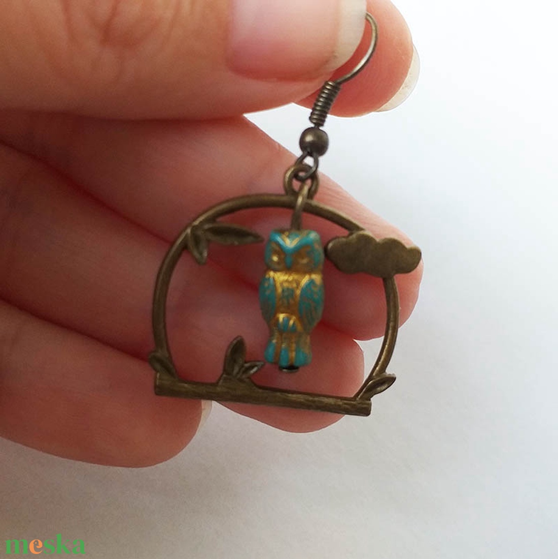 Prófécia - bronz fülbevaló baglyokkal - ékszer - fülbevaló - lógó fülbevaló - Meska.hu Prófécia - bronz fülbevaló baglyokkal - ékszer - fülbevaló - lógó fülbevaló - Meska.hu