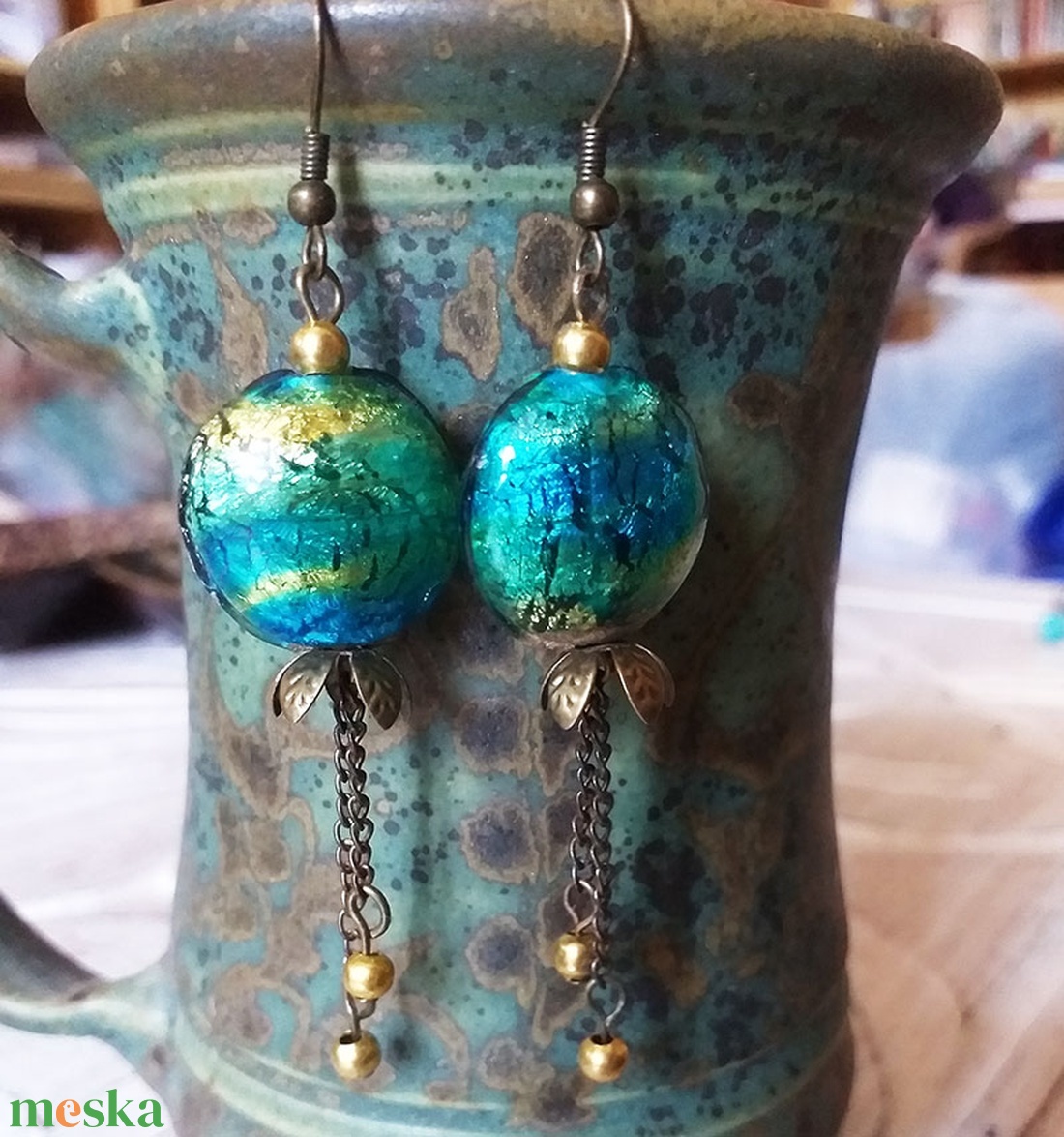 Rialto - lámpagyöngyös fülbevaló - ékszer - fülbevaló - lógó fülbevaló - Meska.hu