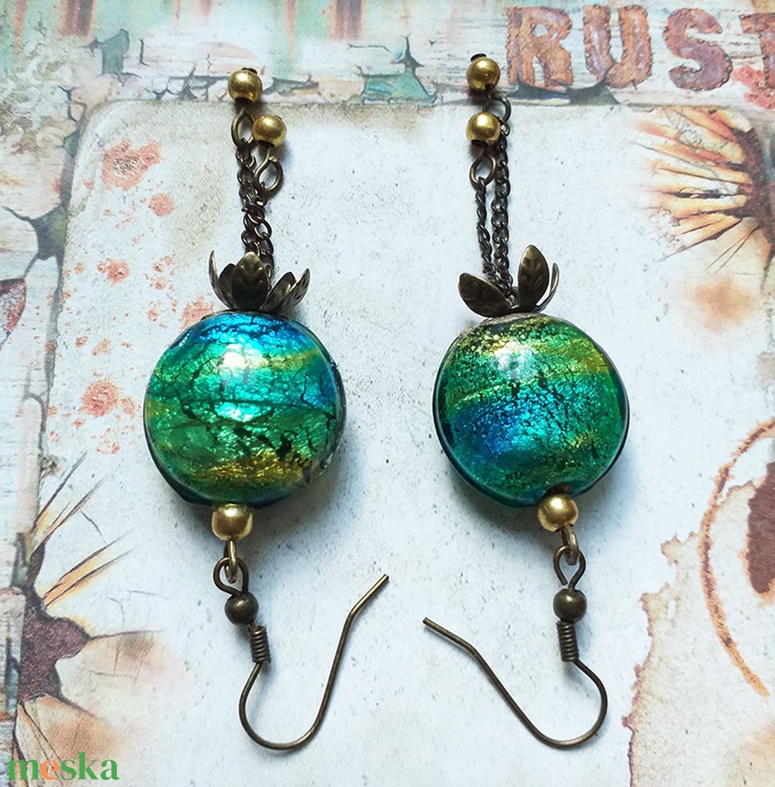 Rialto - lámpagyöngyös fülbevaló - ékszer - fülbevaló - lógó fülbevaló - Meska.hu