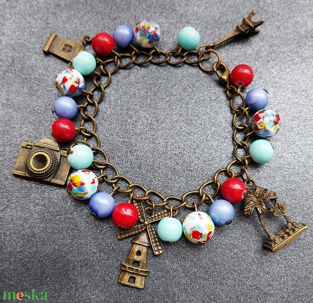 Világjáró - bronz karkötő - ékszer - karkötő - charm karkötő - Meska.hu Világjáró - bronz karkötő - ékszer - karkötő - charm karkötő - Meska.hu