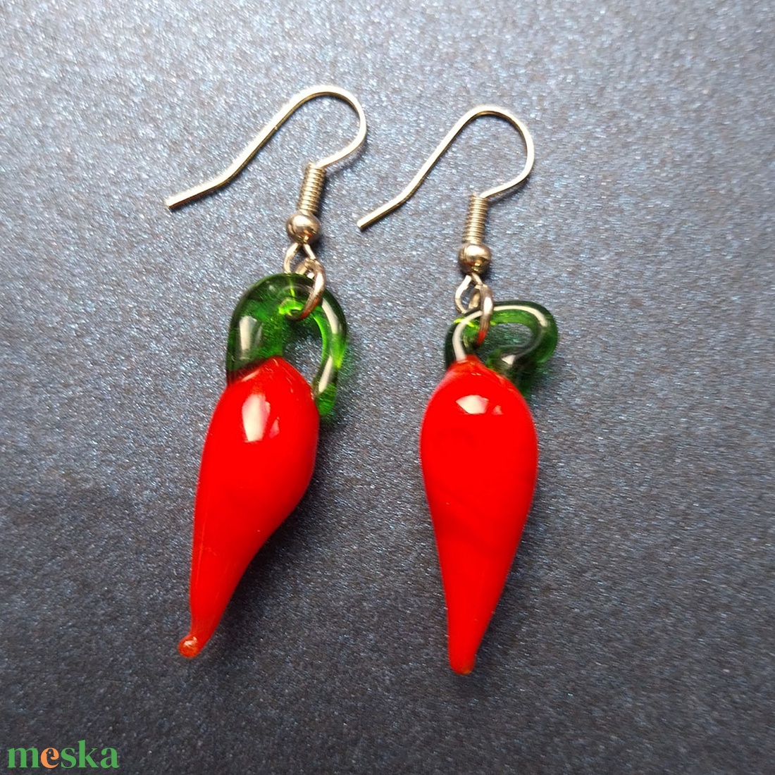 Paprika - üveg fülbevaló - ékszer - fülbevaló - lógó fülbevaló - Meska.hu Paprika - üveg fülbevaló - ékszer - fülbevaló - lógó fülbevaló - Meska.hu