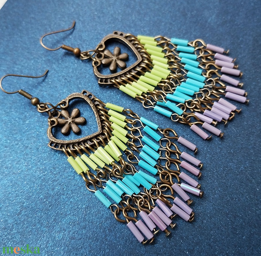 Színzuhatag - bronz fülbevaló - ékszer - fülbevaló - csillár fülbevaló - Meska.hu Színzuhatag - bronz fülbevaló - ékszer - fülbevaló - csillár fülbevaló - Meska.hu