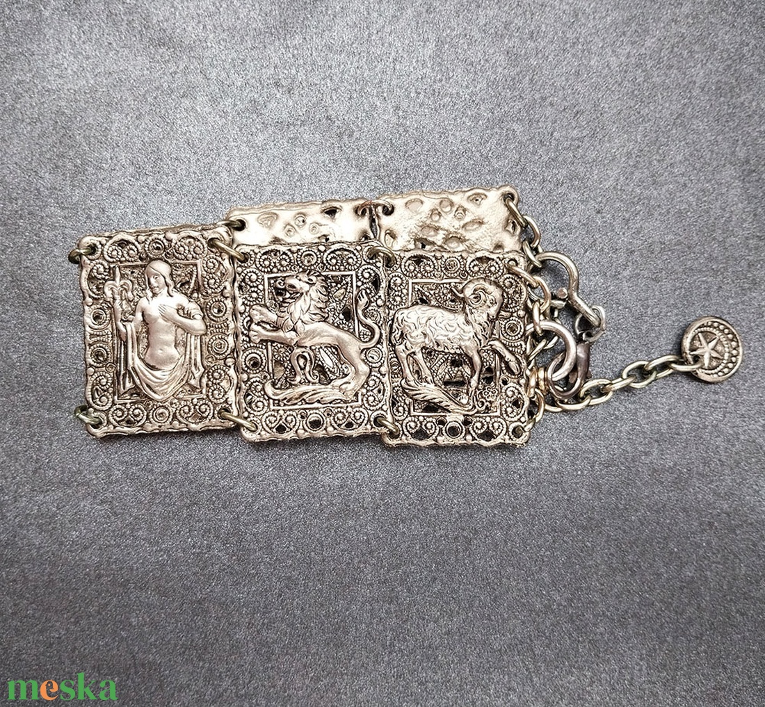 Horoszkópos vintage fém karkötő - ékszer - fülbevaló - lógó fülbevaló - Meska.hu Horoszkópos vintage fém karkötő - ékszer - fülbevaló - lógó fülbevaló - Meska.hu
