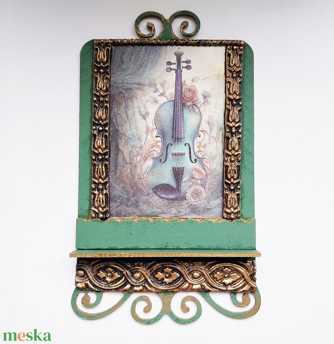 Hegedűszó - fali dísz polc - otthon & életmód - dekoráció - fali és függő dekoráció - falra akasztható dekor - Meska.hu