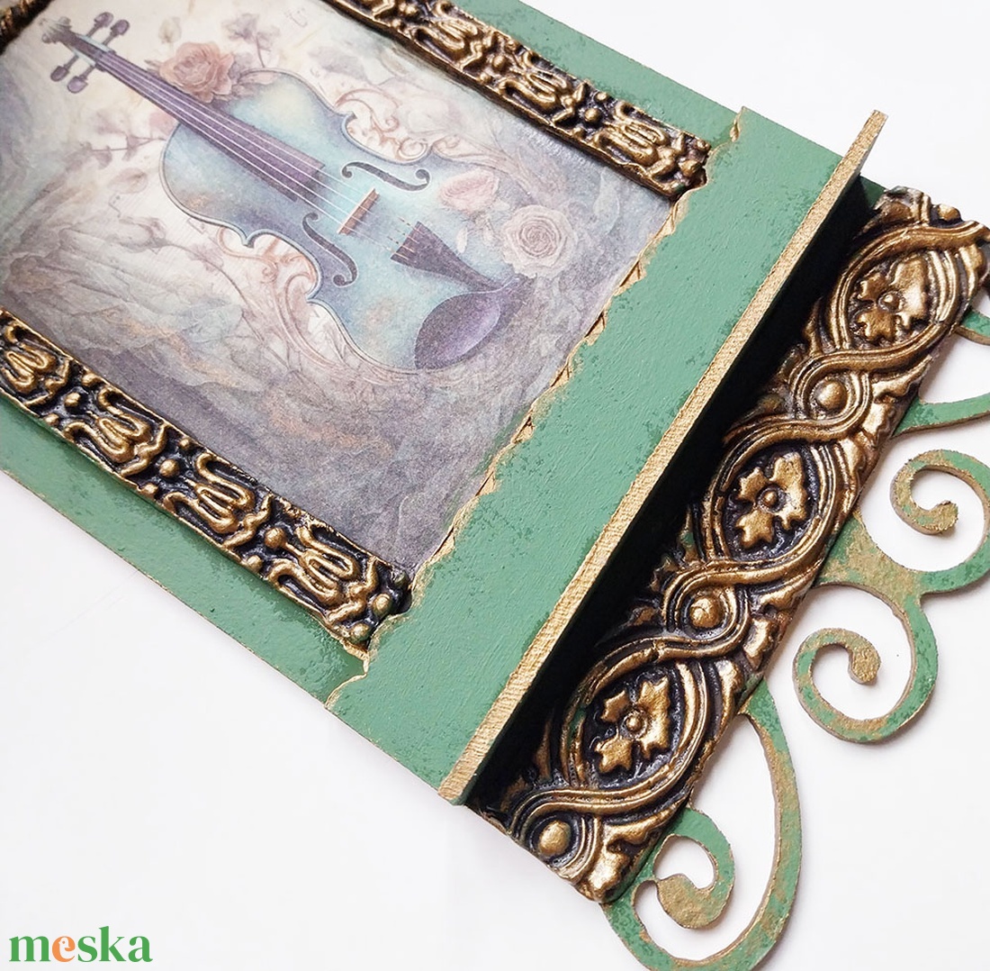 Hegedűszó - fali dísz polc - otthon & életmód - dekoráció - fali és függő dekoráció - falra akasztható dekor - Meska.hu