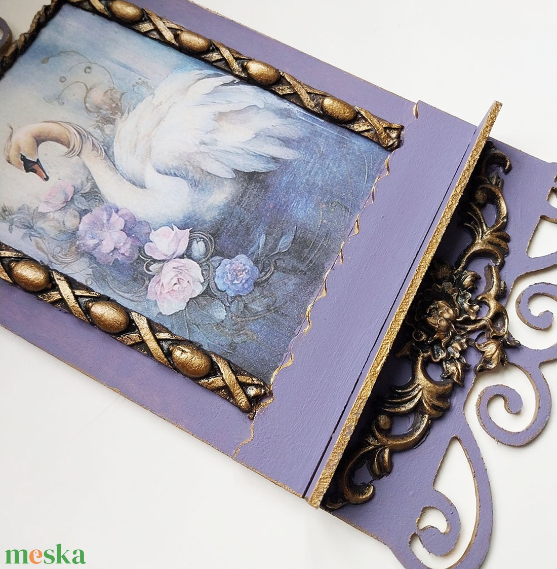 Hattyúdal - fali dísz polc - otthon & életmód - dekoráció - fali és függő dekoráció - falra akasztható dekor - Meska.hu