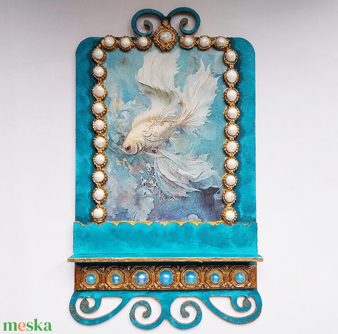 Fehérarany - fali dísz polc - otthon & életmód - dekoráció - fali és függő dekoráció - falra akasztható dekor - Meska.hu