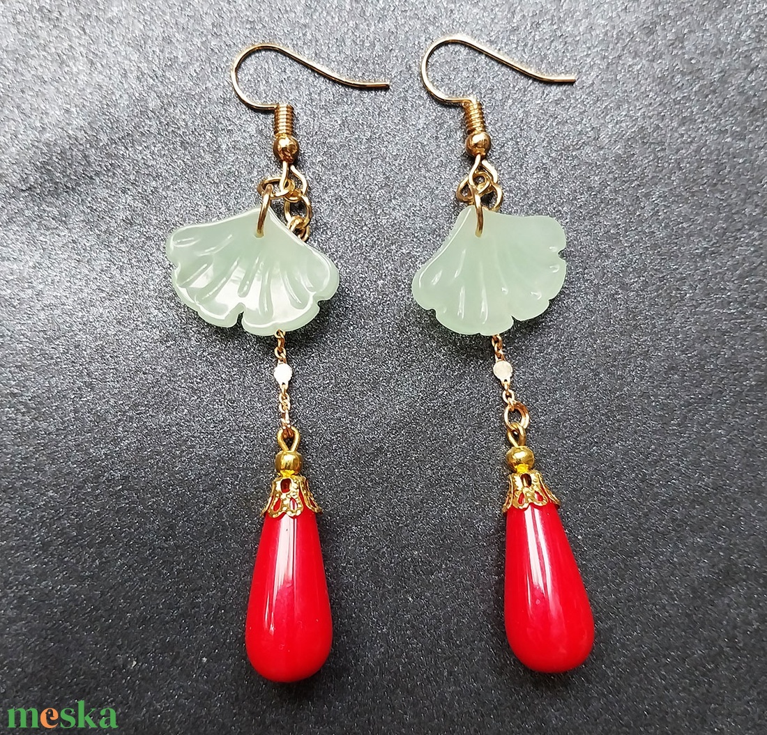 Ginkgo Levél - fülbevaló - ékszer - fülbevaló - lógó fülbevaló - Meska.hu Ginkgo Levél - fülbevaló - ékszer - fülbevaló - lógó fülbevaló - Meska.hu