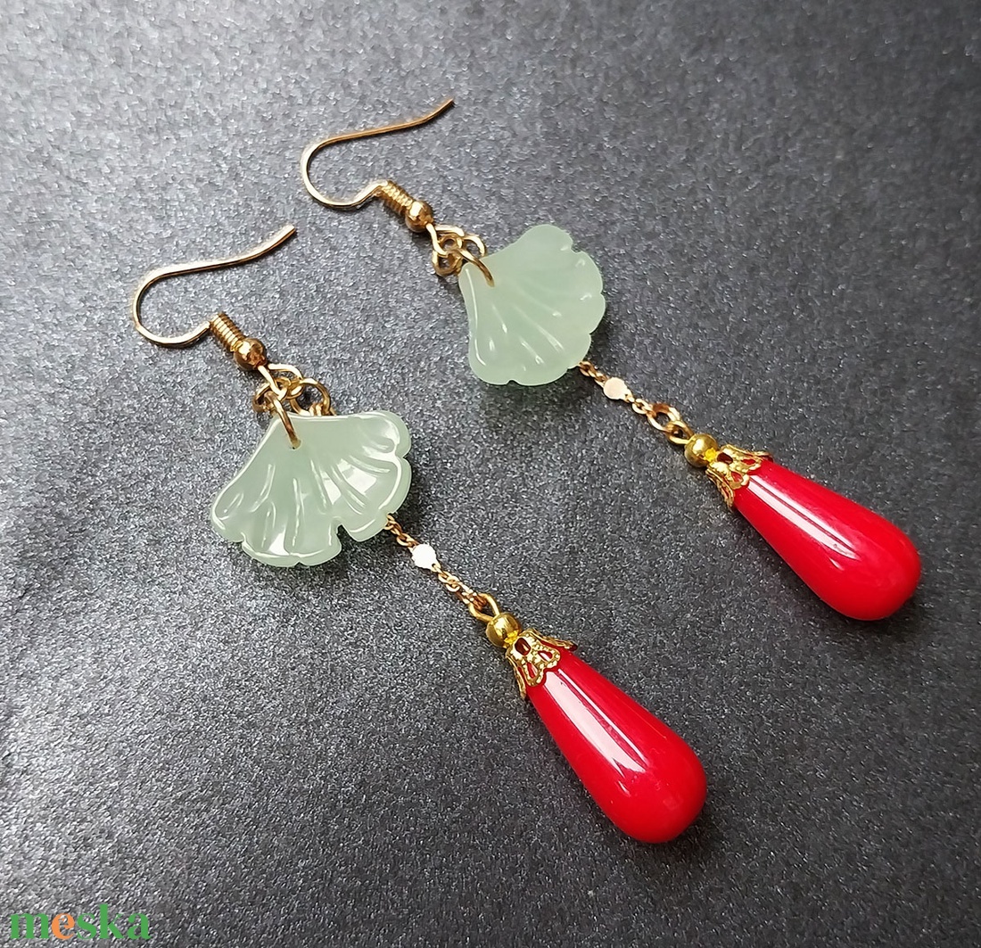 Ginkgo Levél - fülbevaló - ékszer - fülbevaló - lógó fülbevaló - Meska.hu Ginkgo Levél - fülbevaló - ékszer - fülbevaló - lógó fülbevaló - Meska.hu