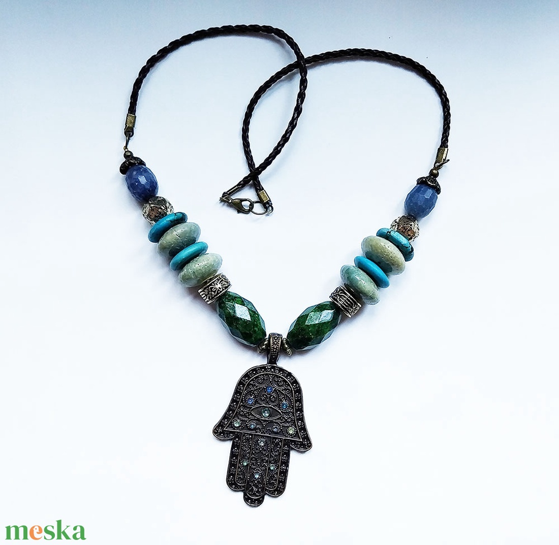 Védelmező - ásványköves nyaklánc - ékszer - nyaklánc - gyöngyös nyaklánc - Meska.hu