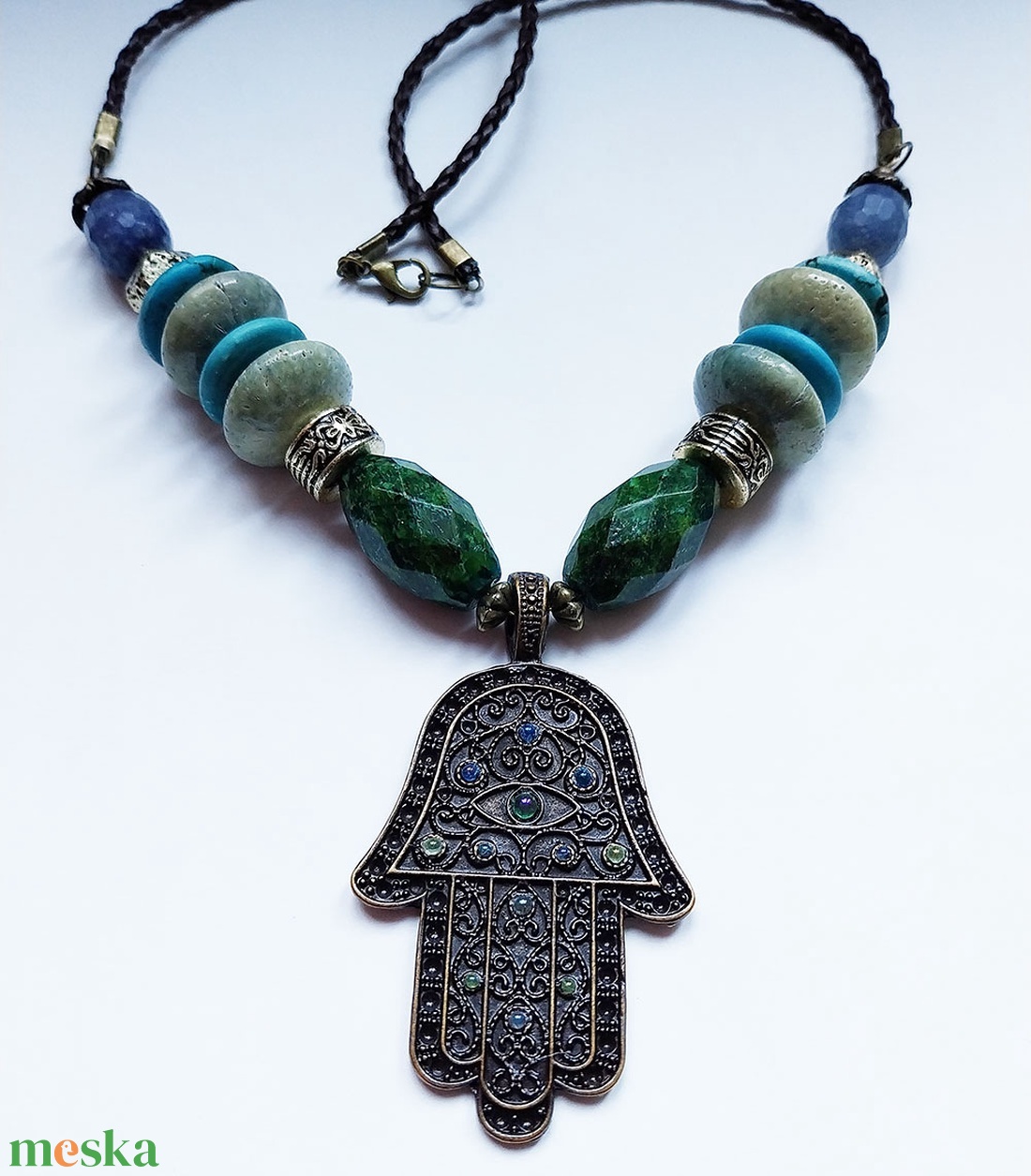 Védelmező - ásványköves nyaklánc - ékszer - nyaklánc - gyöngyös nyaklánc - Meska.hu