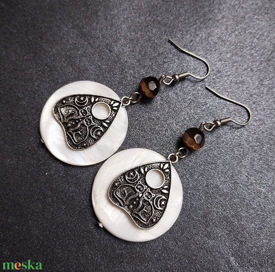 Boszorkányok Órája - ásványgyöngyös fülbevaló - ékszer - fülbevaló - lógó fülbevaló - Meska.hu