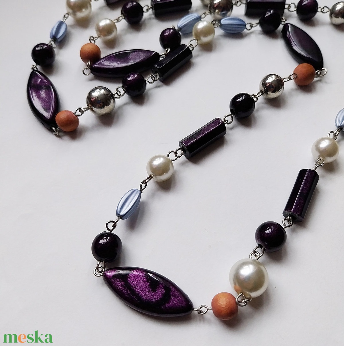 Északi Fény - hosszú nyaklánc - ékszer - nyaklánc - hosszú nyaklánc - Meska.hu