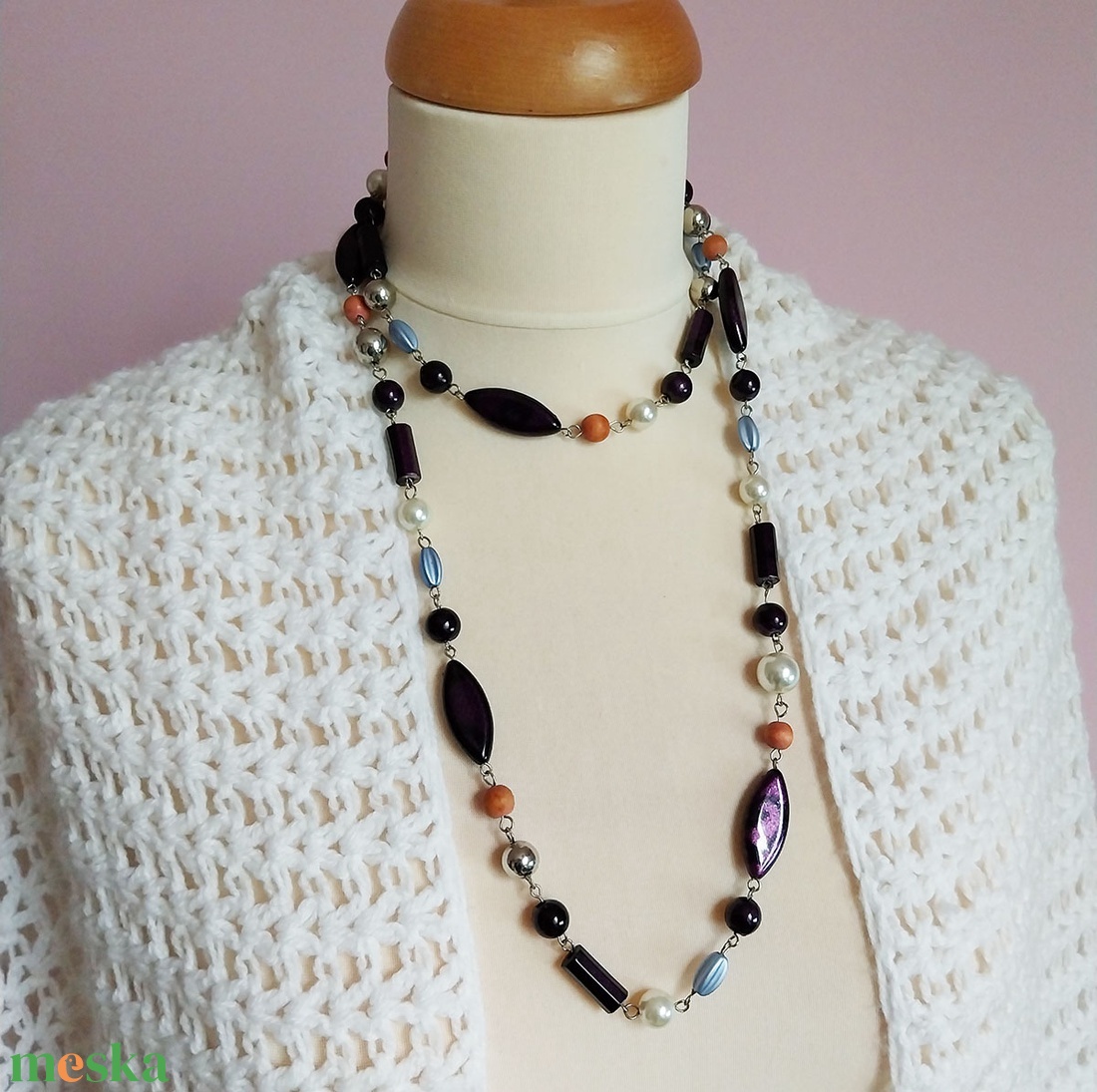 Északi Fény - hosszú nyaklánc - ékszer - nyaklánc - hosszú nyaklánc - Meska.hu