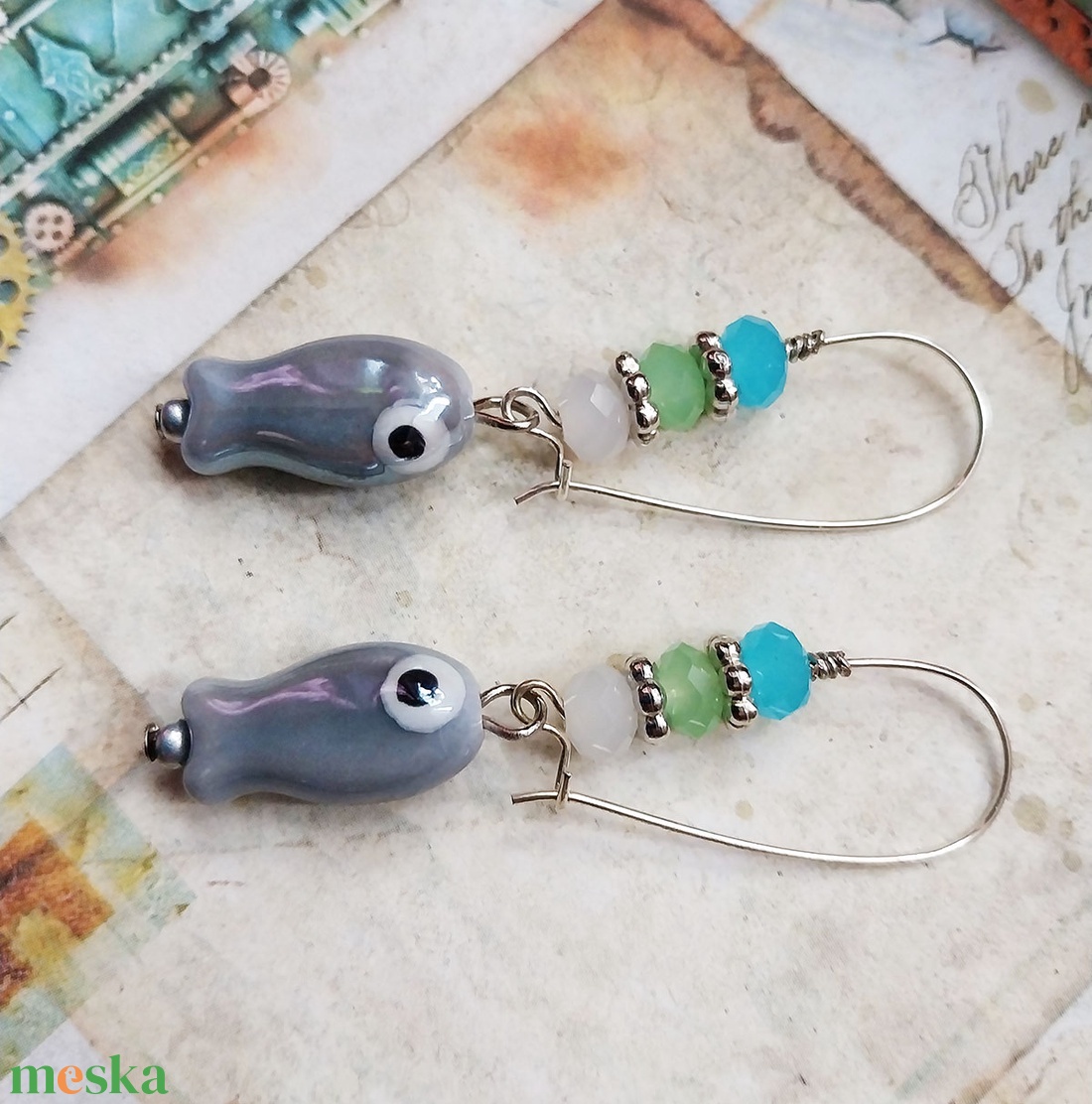 Ezüst Keszeg - fülbevaló - ékszer - fülbevaló - lógó fülbevaló - Meska.hu