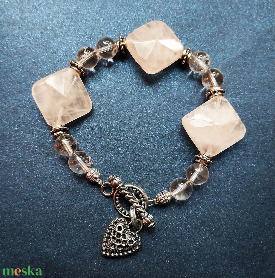 Jégmező - karkötő  - ékszer - karkötő - gyöngyös karkötő - Meska.hu