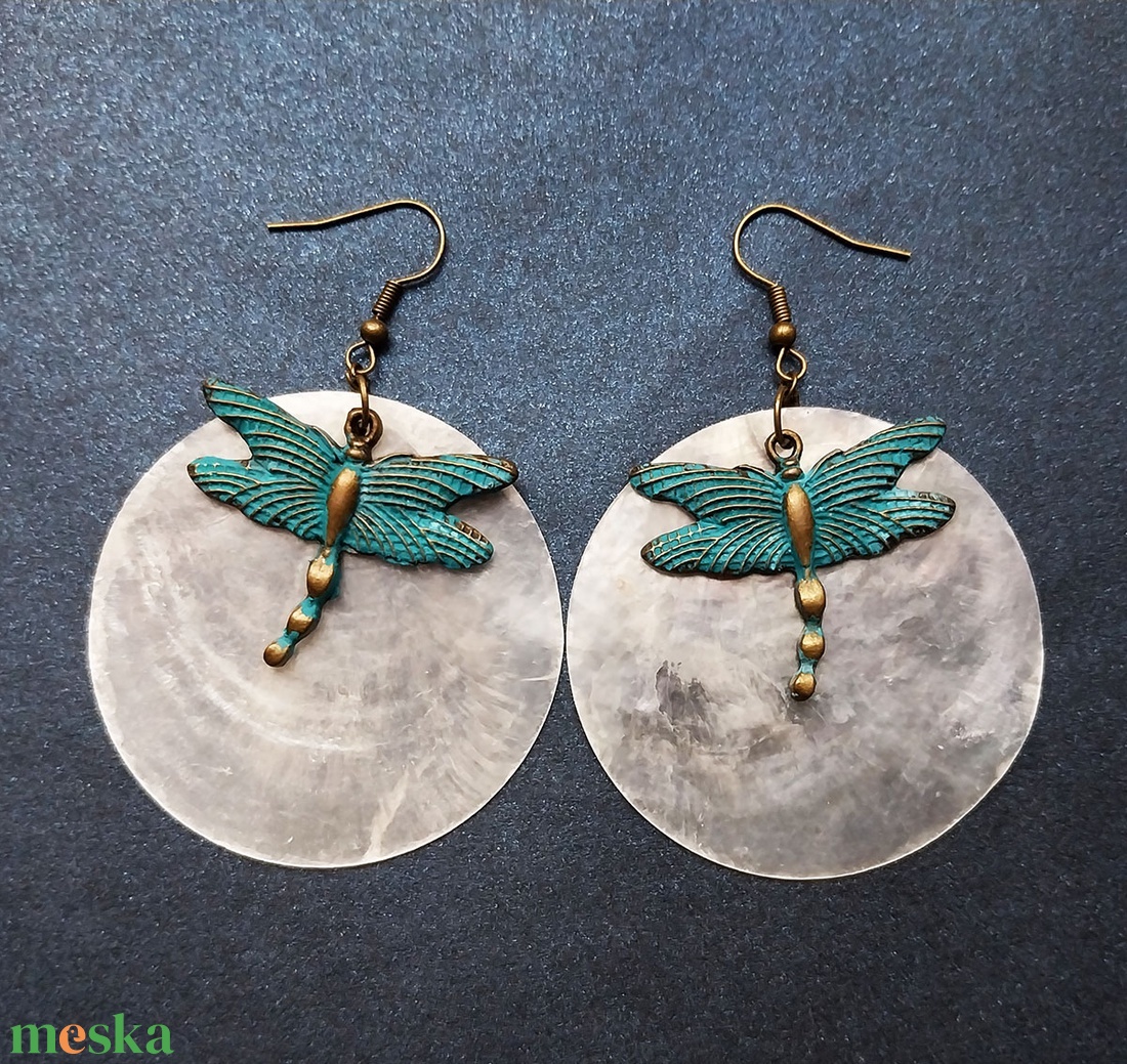 Isola Bella - patinázott fülbevaló - ékszer - fülbevaló - lógó csepp fülbevaló - Meska.hu