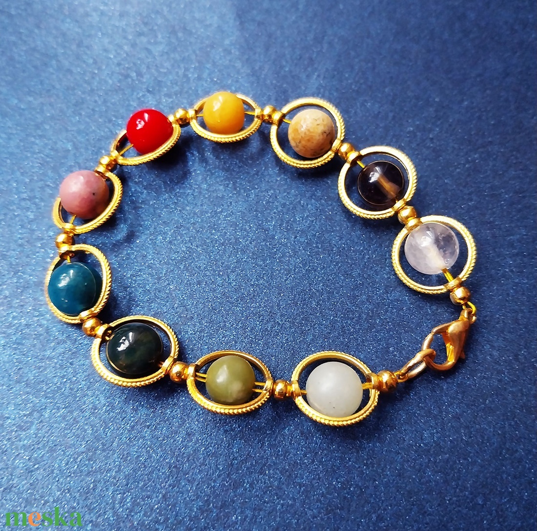 Bolygók Sora - multiköves karkötő  - ékszer - karkötő - gyöngyös karkötő - Meska.hu