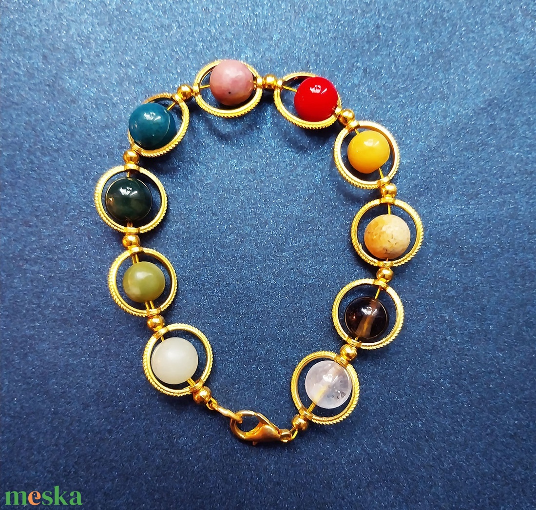 Bolygók Sora - multiköves karkötő  - ékszer - karkötő - gyöngyös karkötő - Meska.hu