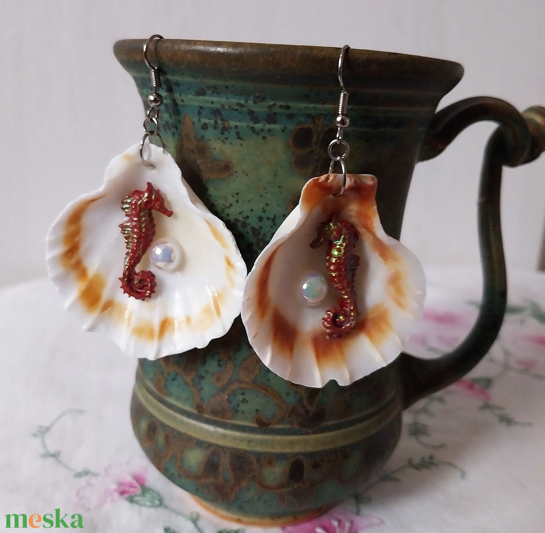 Jamaika - ásványgyöngyös fülbevaló - ékszer - fülbevaló - lógó fülbevaló - Meska.hu