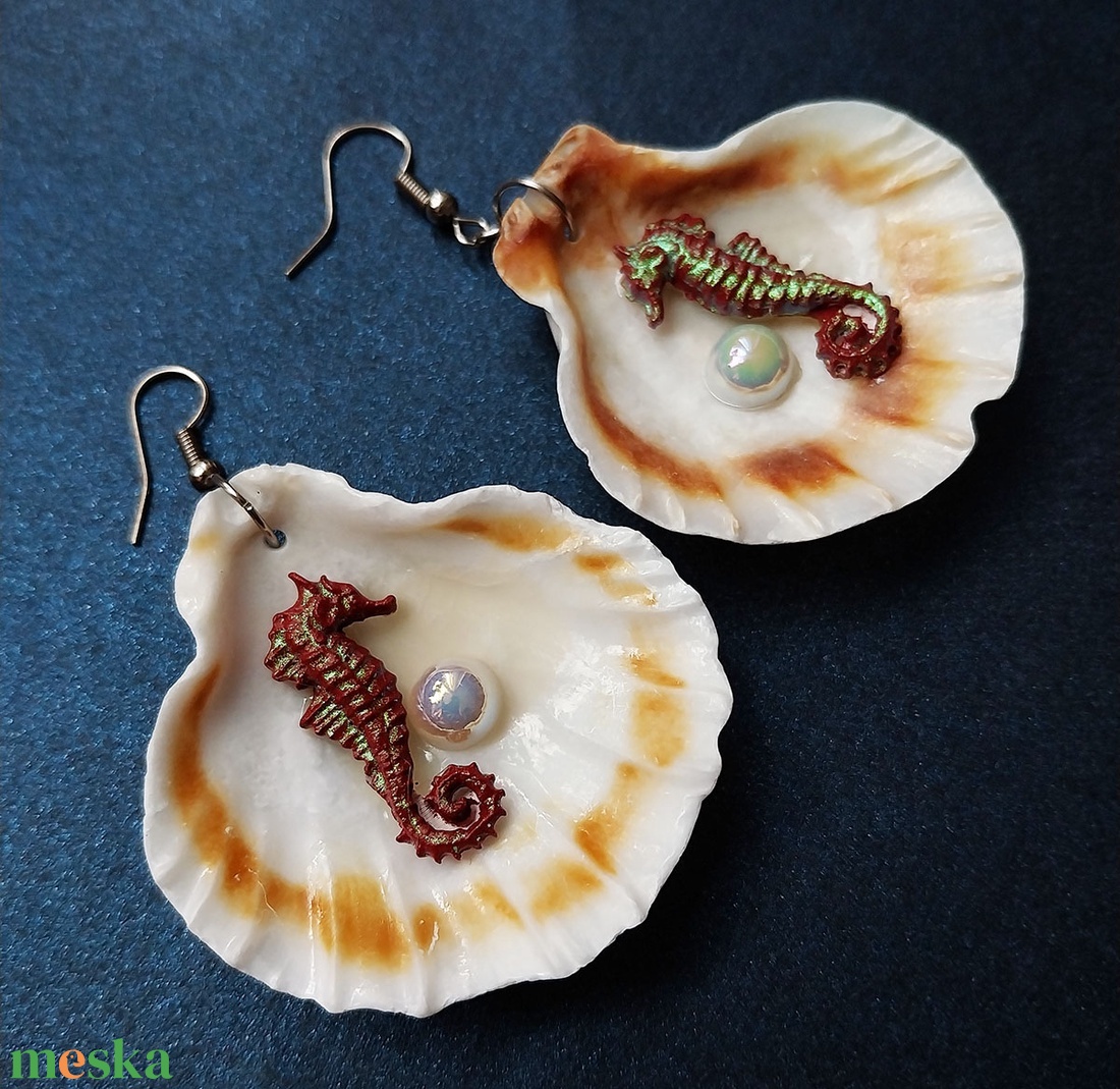 Jamaika - ásványgyöngyös fülbevaló - ékszer - fülbevaló - lógó fülbevaló - Meska.hu